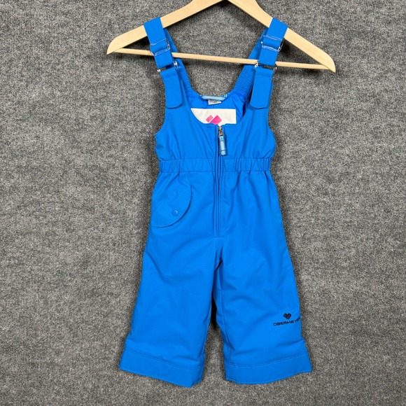 Obermeyer Kids Size 2 Ski Bib Snow Suit Overalls Blue I-Grow Extended Buckled - Picture 1 of 13